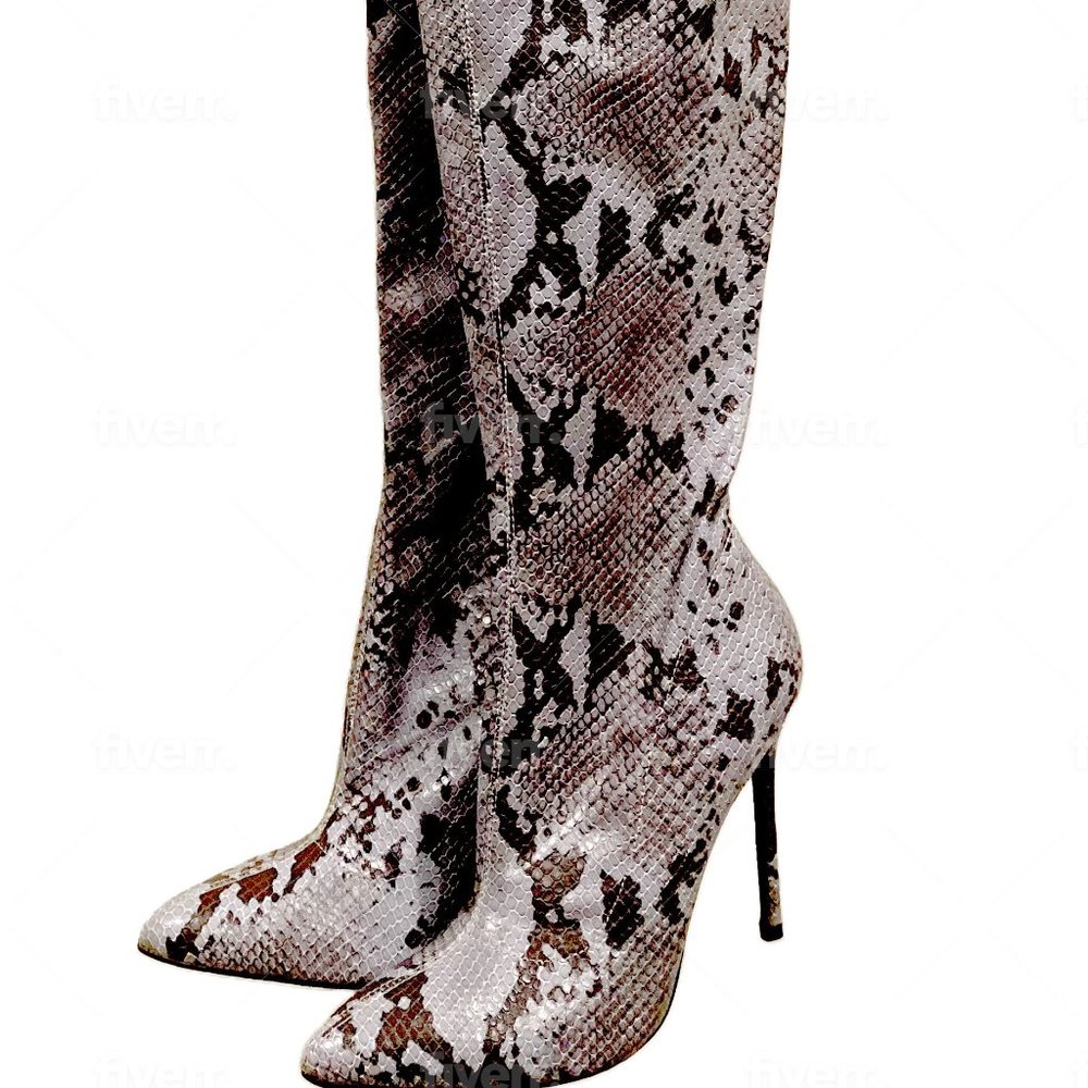 Pythonette Over The Thigh Boot - image 2